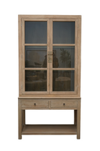 Load image into Gallery viewer, Rosemary Reclaimed Wood Glass Cabinet
