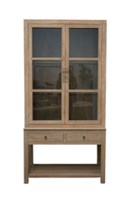 Load image into Gallery viewer, Rosemary Reclaimed Wood Glass Cabinet
