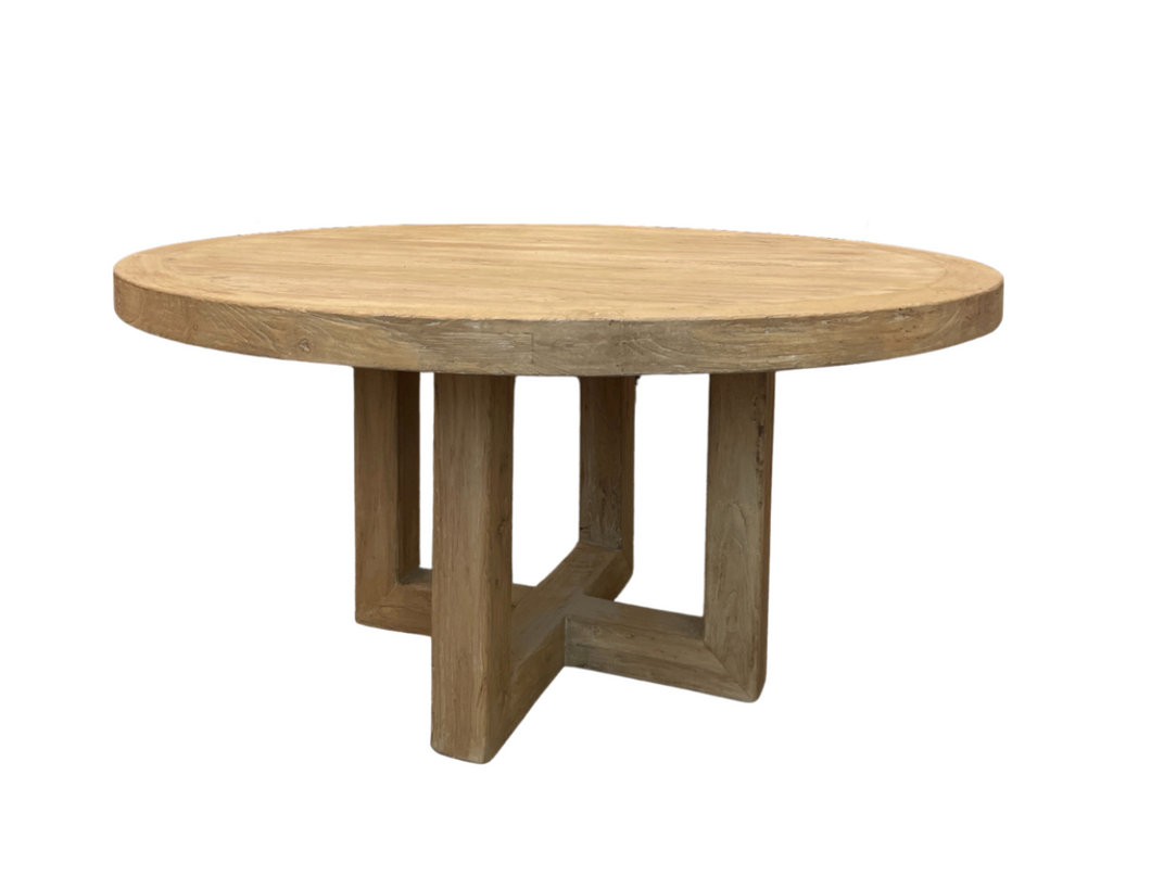 Harrison Round Reclaimed Wood Dining Table